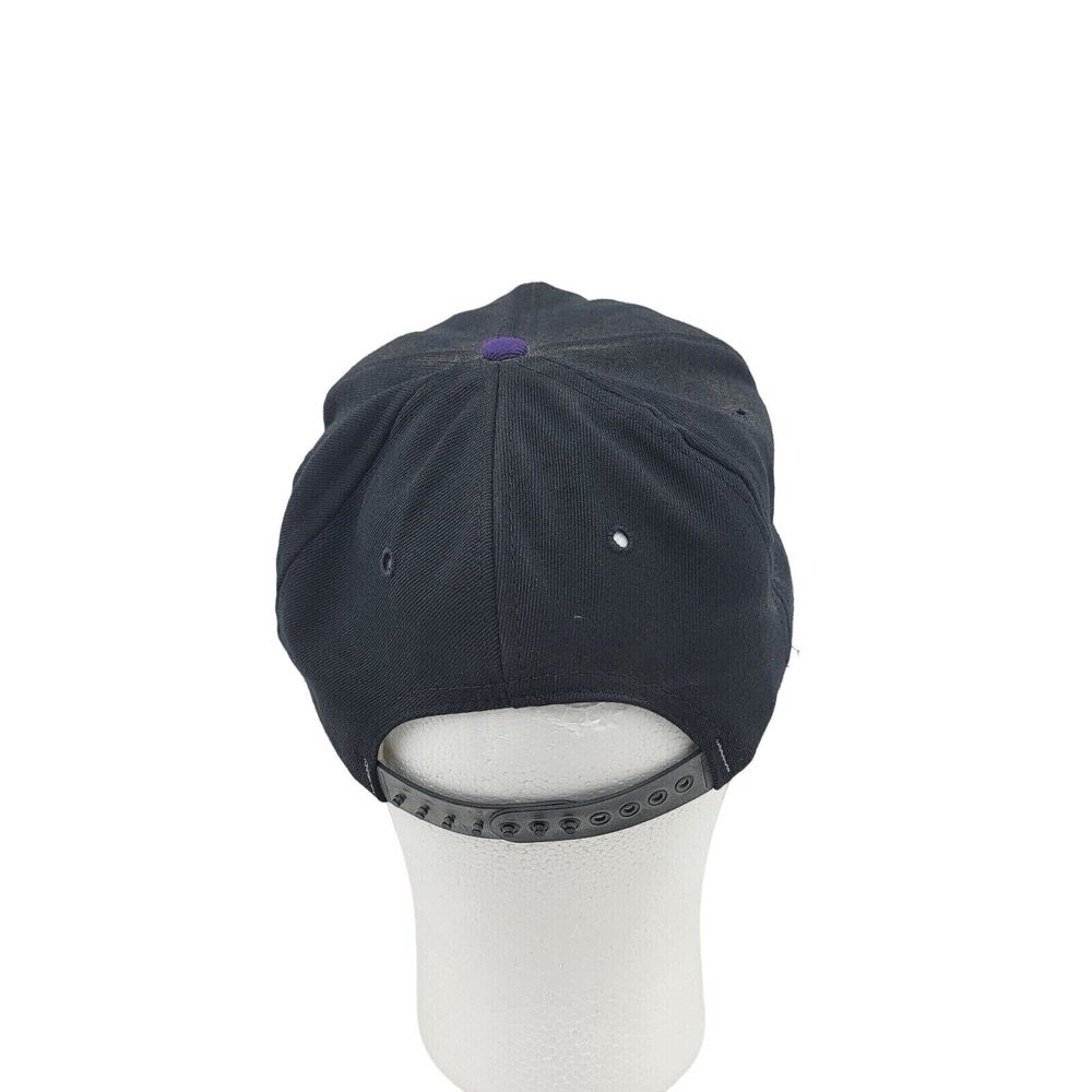 AJD Phoenix Suns Snapback Cap Hat Black Purple Side Spell Out Logo Vintage 90's - Picture 3 of 8